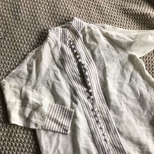 Soft Surroundings Embroidered Button Down
